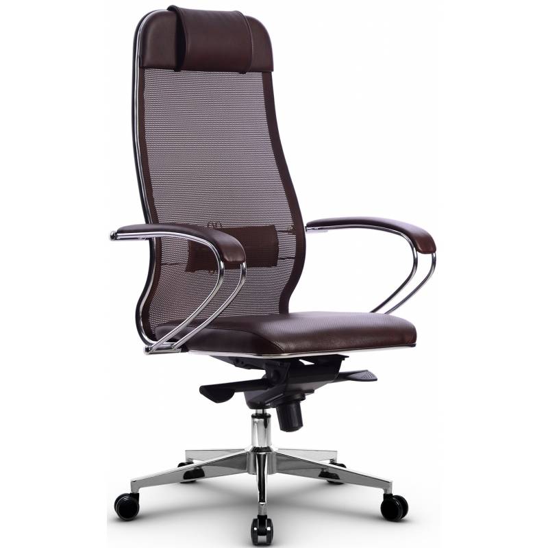 Эргономичное кресло руководителя Samurai Comfort - 1.01 коричневое главное фото